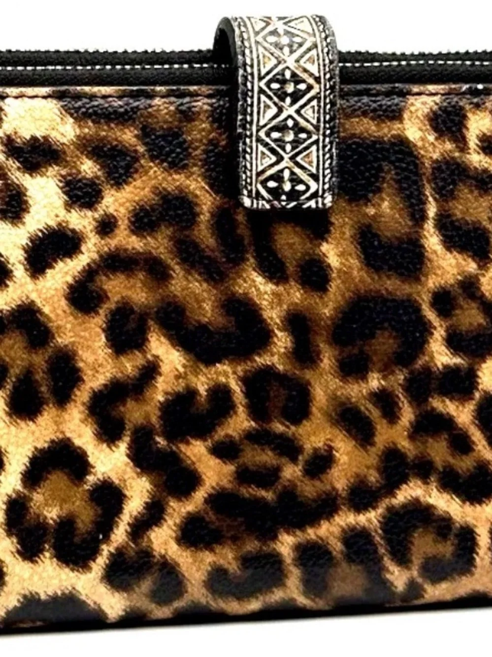 Brighton Africa Stories Leopard Handbag with Matching Wallet